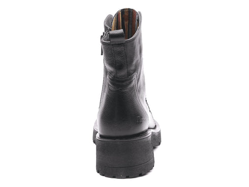 Felmini combat boots with laces and zip leather upper